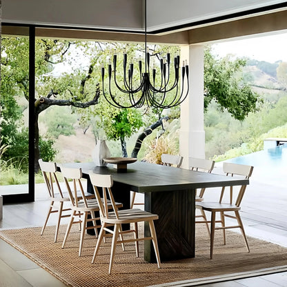 Liona Large Brass Candelabra Chandelier Light - Zelno