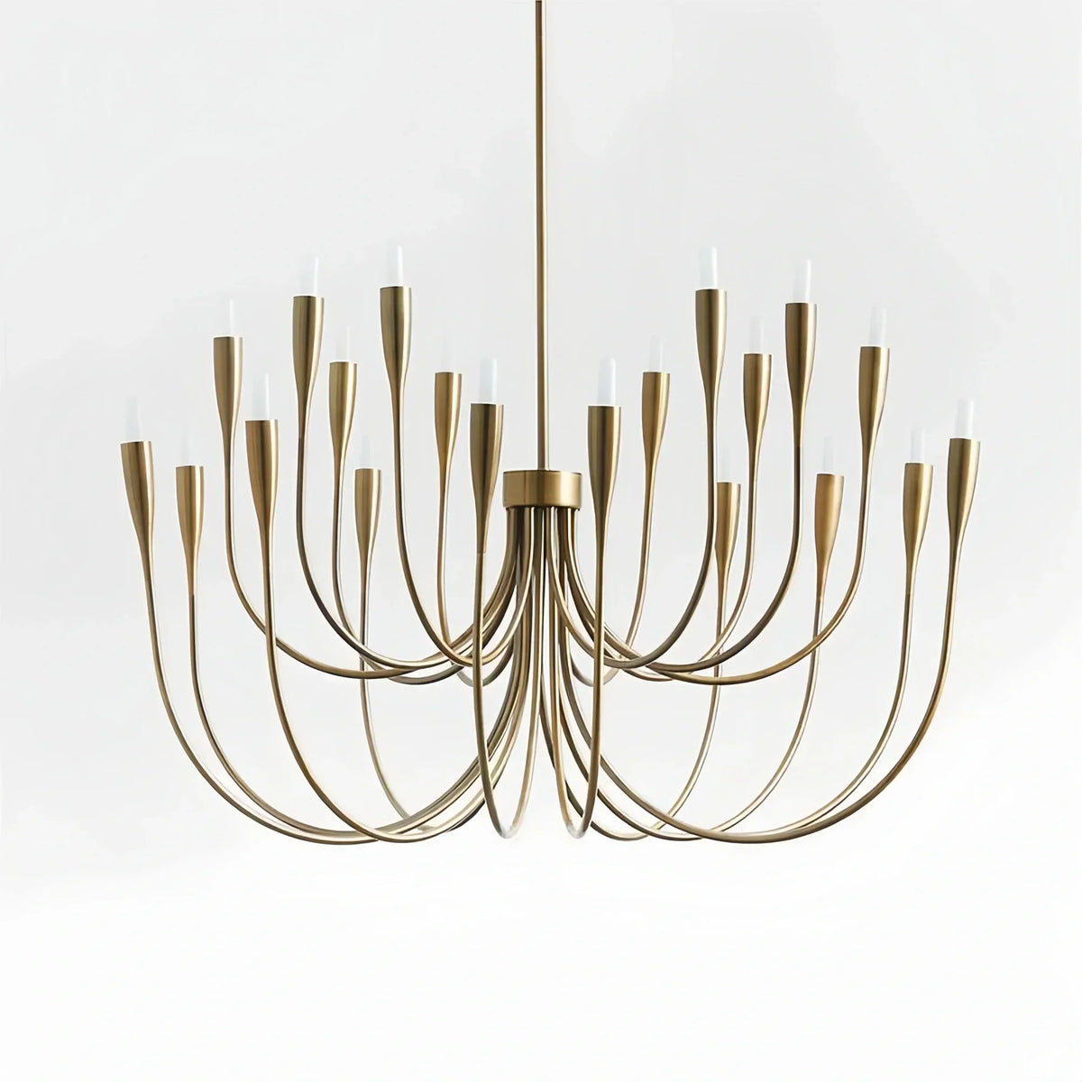 Liona Large Brass Candelabra Chandelier Light - Zelno