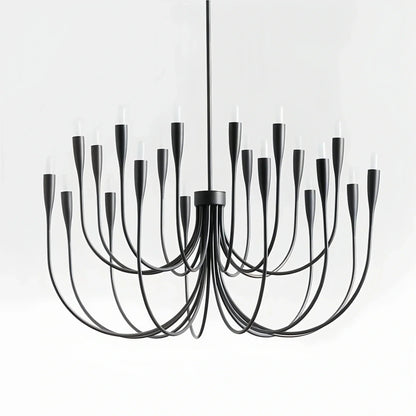 Liona Large Brass Candelabra Chandelier Light - Zelno