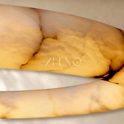 Livage Lisse Round Chandelier with Alabaster Shade - Zelno