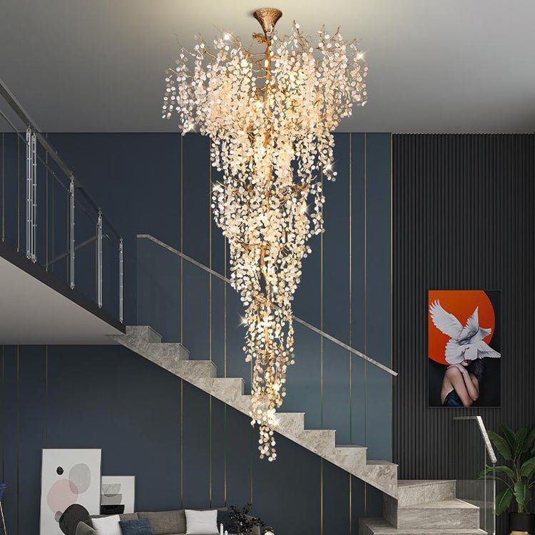 Long Vine Staircase Chandelier 78.7" 110" - Zelno Lighting