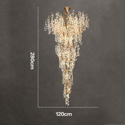 Long Vine Staircase Chandelier 78.7" 110" - Zelno Lighting