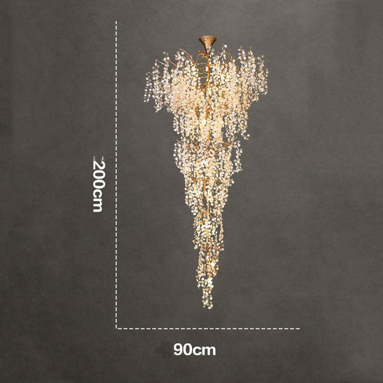 Long Vine Staircase Chandelier 78.7" 110" - Zelno Lighting