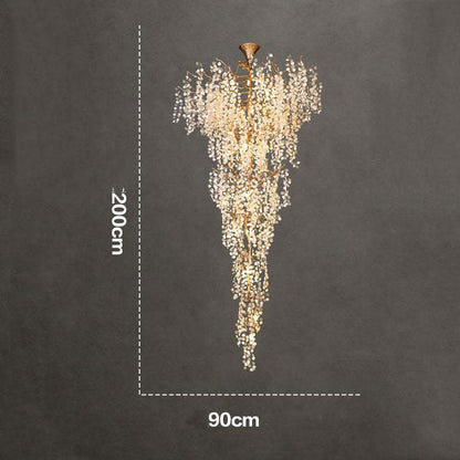 Long Vine Staircase Chandelier 78.7" 110" - Zelno Lighting