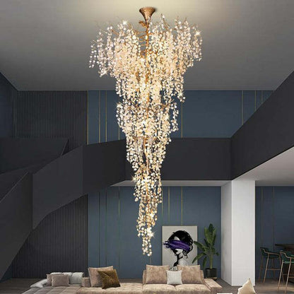 Long Vine Staircase Chandelier 78.7" 110" - Zelno Lighting