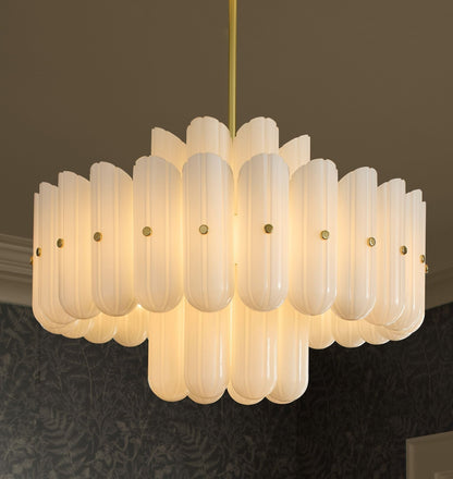 Lorna LED Double Tier Chandelier 25" 35" 46" - Zelno Lighting