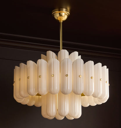Lorna LED Double Tier Chandelier 25" 35" 46" - Zelno Lighting