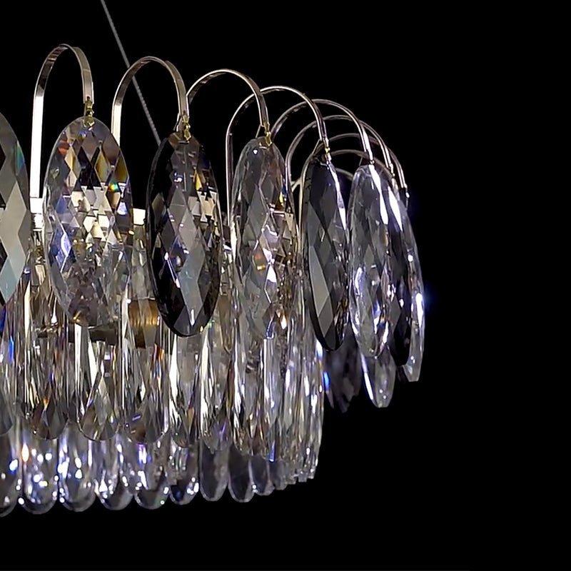 Luxurious K9 Crystal Chandelier Modern Ceiling Light Fixtures Set for Living Room/Dining Room - Zelno Lighting
