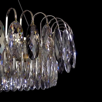 Luxurious K9 Crystal Chandelier Modern Ceiling Light Fixtures Set for Living Room/Dining Room - Zelno Lighting