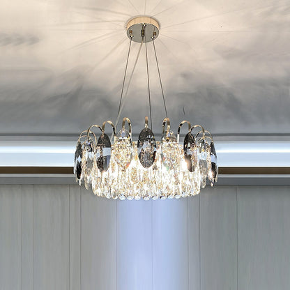 Luxurious K9 Crystal Chandelier Modern Ceiling Light Fixtures Set for Living Room/Dining Room - Zelno Lighting