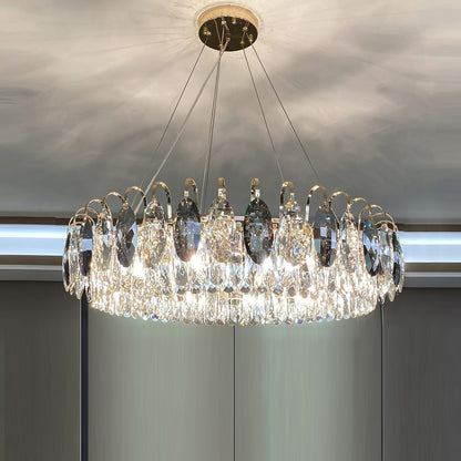 Luxurious K9 Crystal Chandelier Modern Ceiling Light Fixtures Set for Living Room/Dining Room - Zelno Lighting
