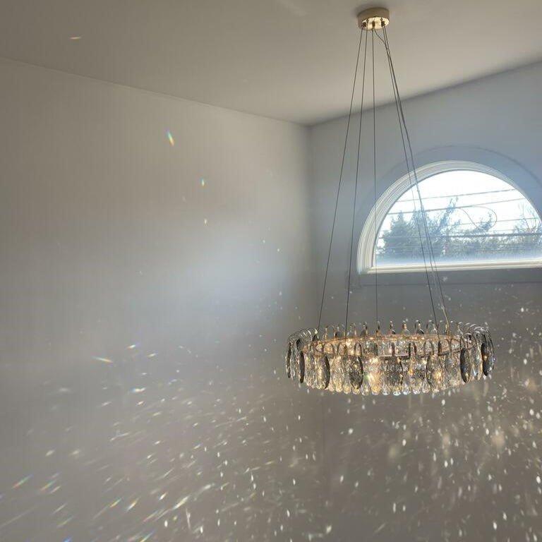 Luxurious K9 Crystal Chandelier Modern Ceiling Light Fixtures Set for Living Room/Dining Room - Zelno Lighting