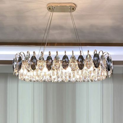 Luxurious K9 Crystal Chandelier Modern Ceiling Light Fixtures Set for Living Room/Dining Room - Zelno Lighting