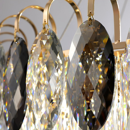 Luxurious K9 Crystal Chandelier Modern Ceiling Light Fixtures Set for Living Room/Dining Room - Zelno Lighting