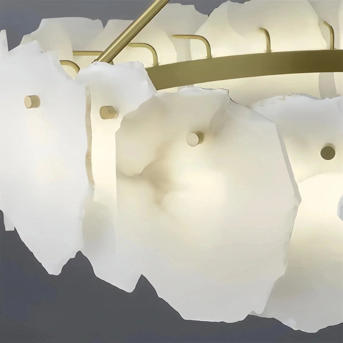 Luxury Alabaster Flakes Linear Chandelier Hanging Rod Light - Zelno Lighting