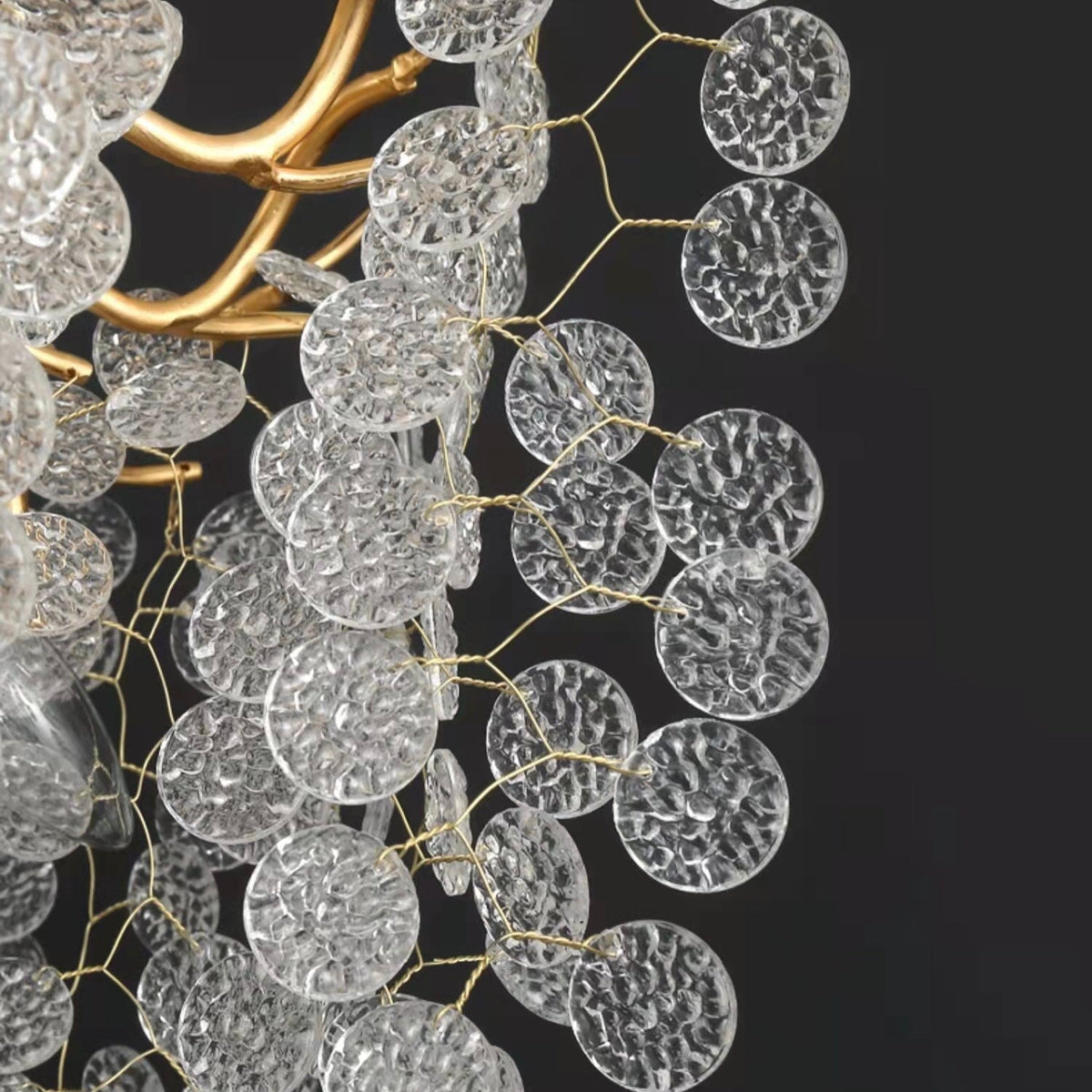 Luxury Branches Crystal Frosted Glass Chandelier Set for Living and Dining Room - Zelno Lighting