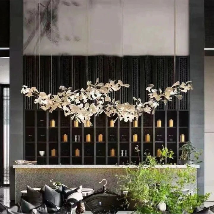 Luxury Ceramic Ginkgo Chandelier - Zelno Lighting