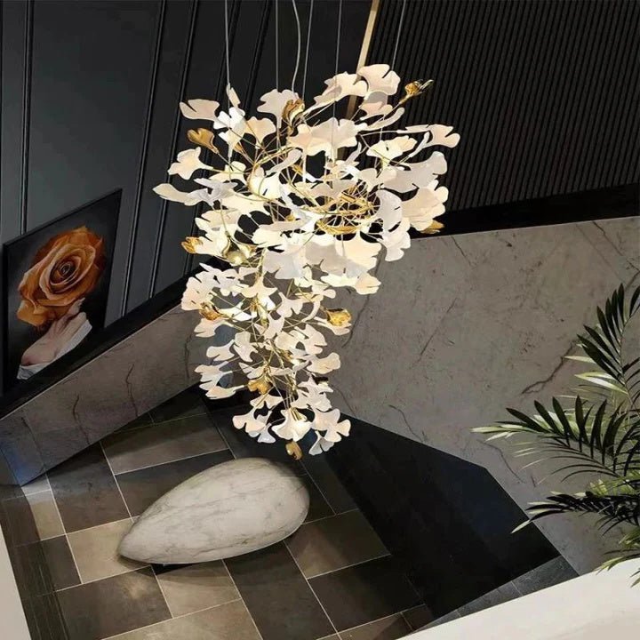 Luxury Ceramic Ginkgo Chandelier - Zelno Lighting