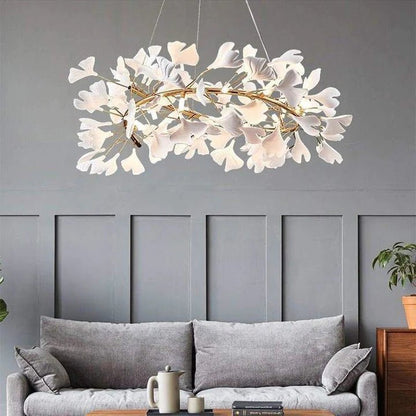 Luxury Ceramic Ginkgo Chandelier - Zelno Lighting