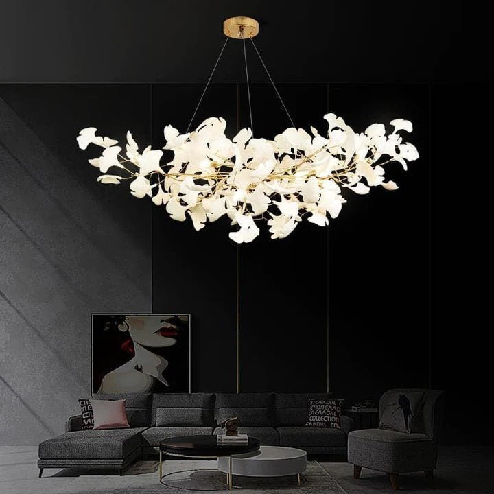Luxury Ceramic Ginkgo Chandelier - Zelno Lighting