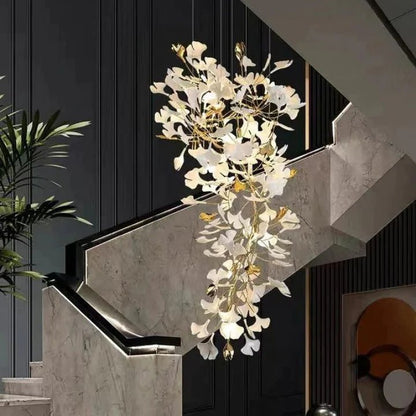 Luxury Ceramic Ginkgo Chandelier - Zelno Lighting