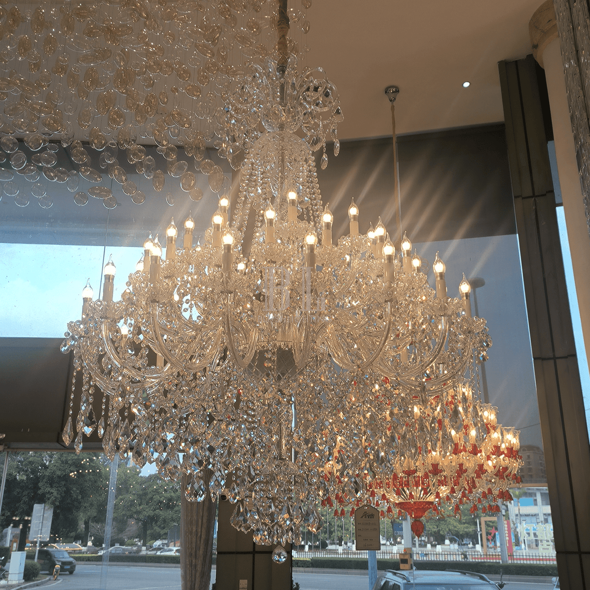 Luxury Classic Clear Crystal Chandelier for Foyer/Staircase/Entryway/Hallway - Zelno Lighting
