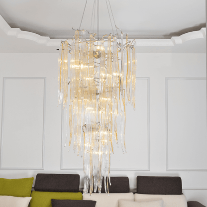 Luxury Crystal Branch Chandelier For Staircase - Zelno Lighting
