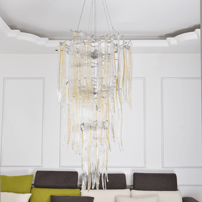 Luxury Crystal Branch Chandelier For Staircase - Zelno Lighting