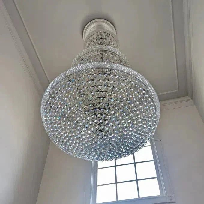Luxury Crystal Chandelier for Grand Villa Hall and Duplex Staircase Lighting - Zelno Lighting
