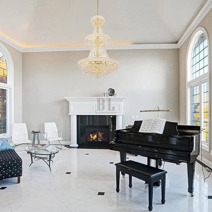 Luxury Crystal Chandelier for Grand Villa Hall and Duplex Staircase Lighting - Zelno Lighting