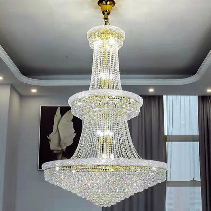 Luxury Crystal Chandelier for Grand Villa Hall and Duplex Staircase Lighting - Zelno Lighting