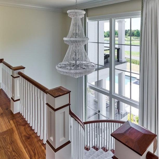 Luxury Crystal Chandelier for Grand Villa Hall and Duplex Staircase Lighting - Zelno Lighting