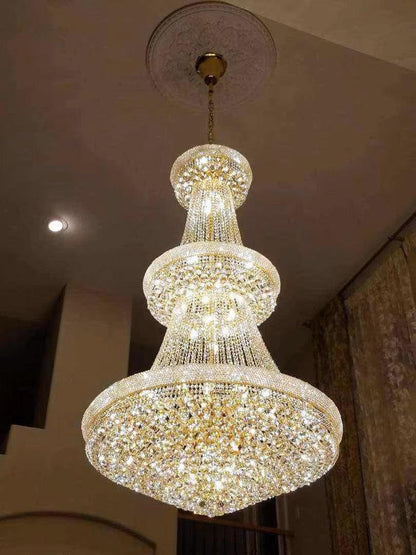 Luxury Crystal Chandelier for Grand Villa Hall and Duplex Staircase Lighting - Zelno Lighting