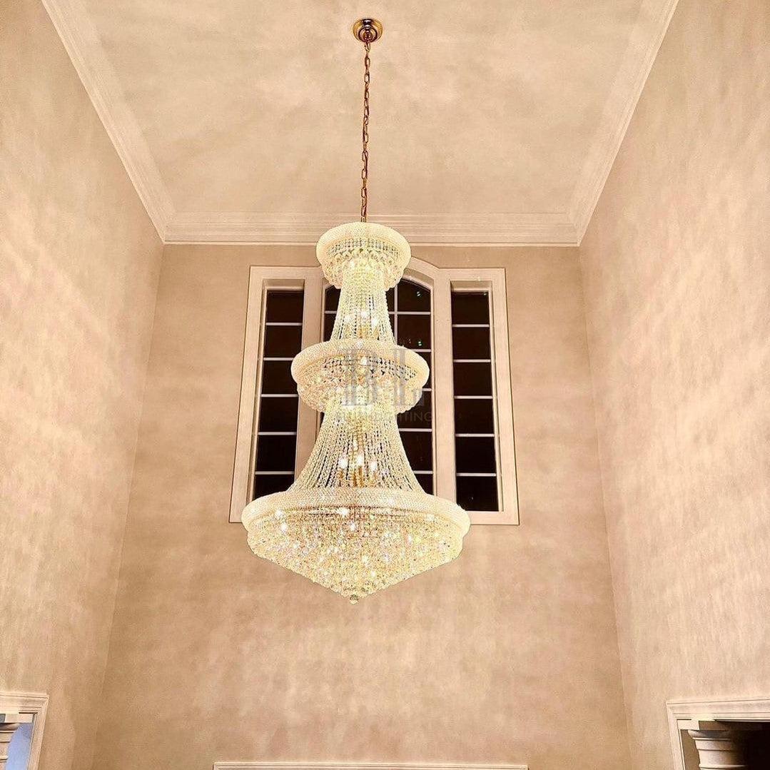 Luxury Crystal Chandelier for Grand Villa Hall and Duplex Staircase Lighting - Zelno Lighting