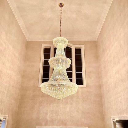 Luxury Crystal Chandelier for Grand Villa Hall and Duplex Staircase Lighting - Zelno Lighting