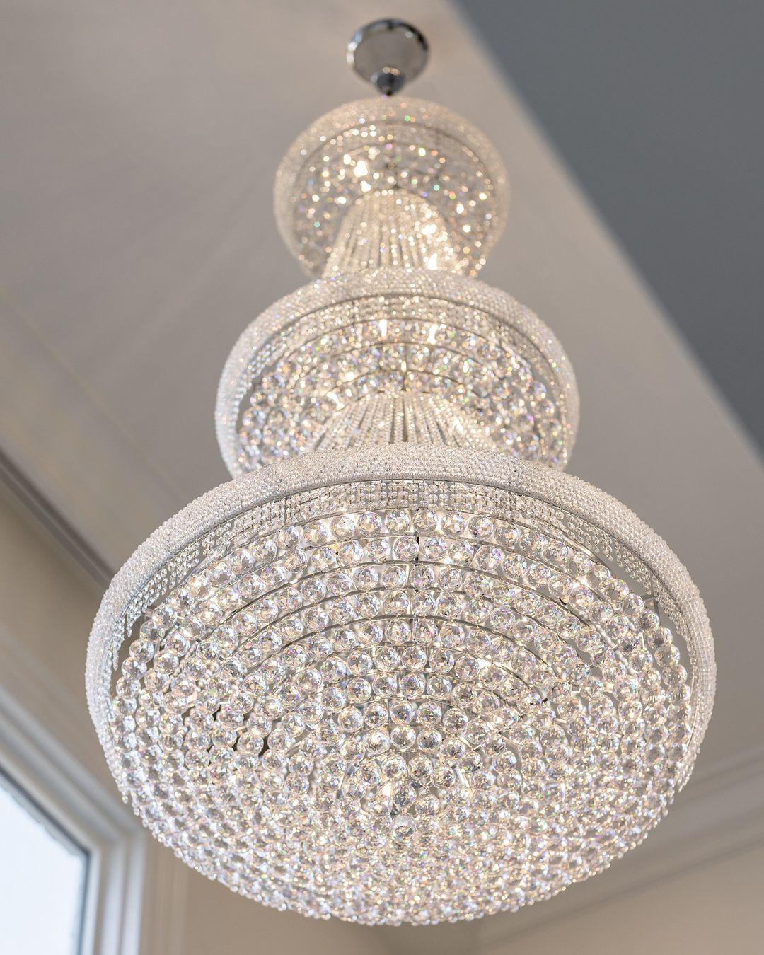Luxury Crystal Chandelier for Grand Villa Hall and Duplex Staircase Lighting - Zelno Lighting