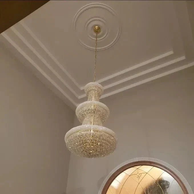 Luxury Crystal Chandelier for Grand Villa Hall and Duplex Staircase Lighting - Zelno Lighting