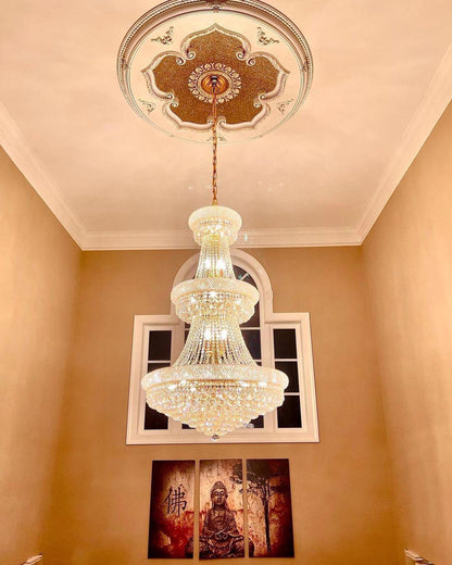 Luxury Crystal Chandelier for Grand Villa Hall and Duplex Staircase Lighting - Zelno Lighting