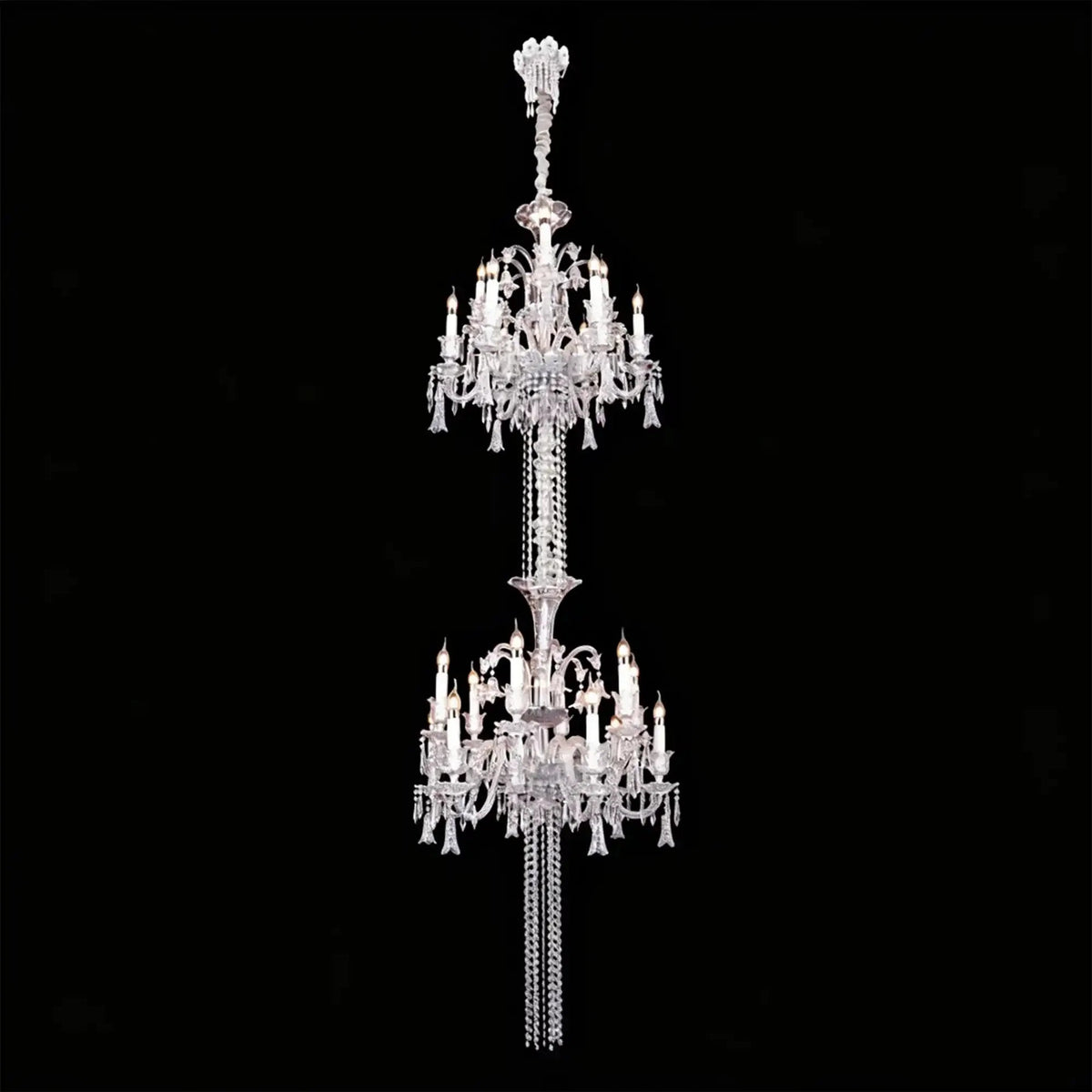 Luxury Dual-Tier Palace Crystal Chandelier - Zelno Lighting