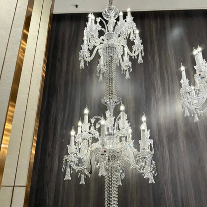 Luxury Dual-Tier Palace Crystal Chandelier - Zelno Lighting