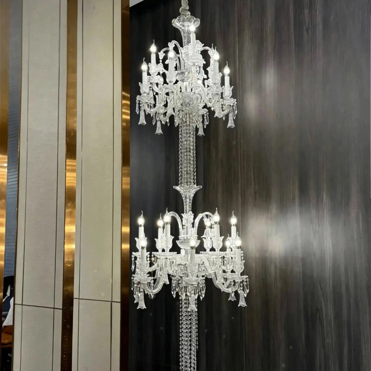 Luxury Dual-Tier Palace Crystal Chandelier - Zelno Lighting