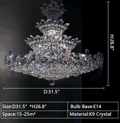 Luxury Empire Floral Crystal Chandelier - Zelno Lighting