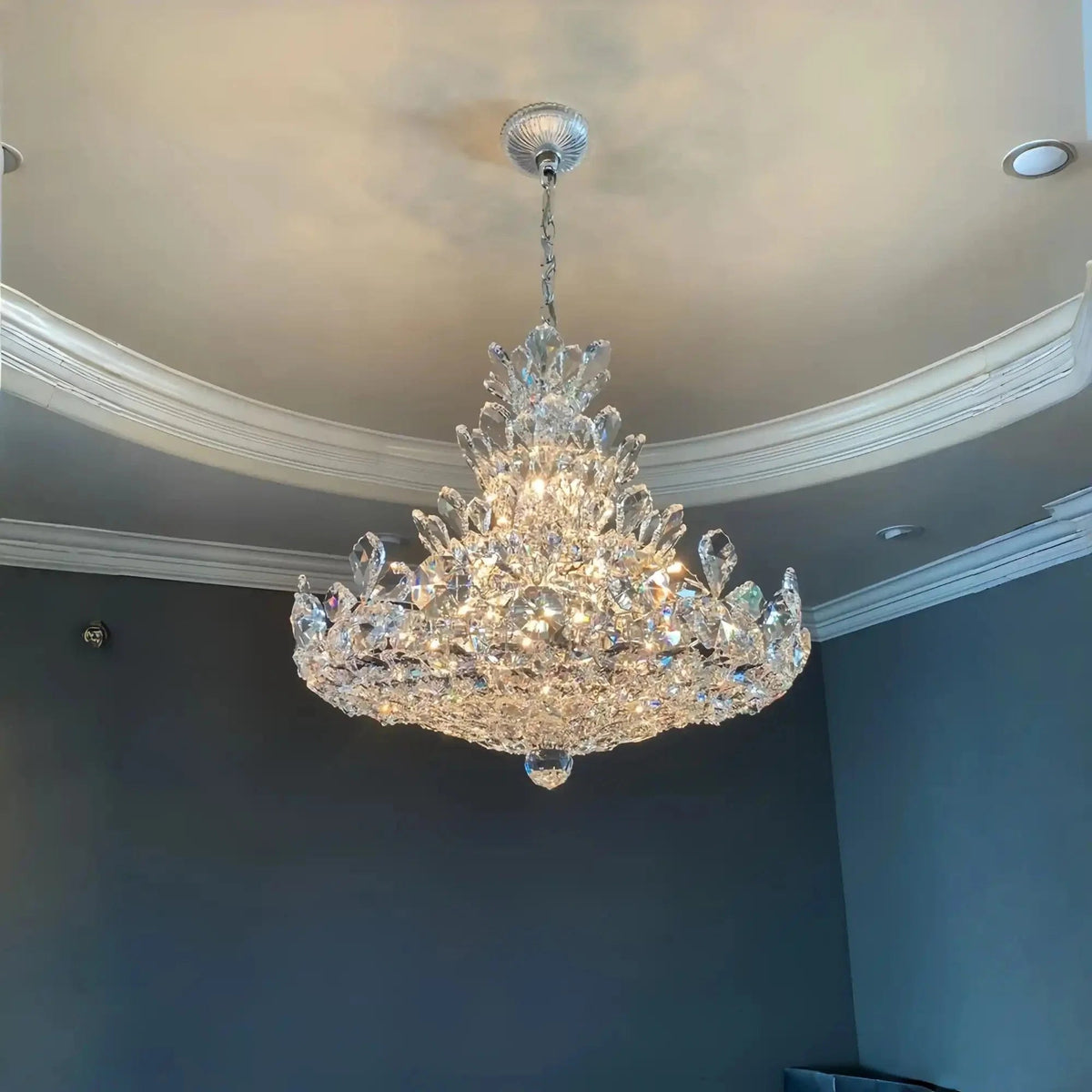Luxury Empire Floral Crystal Chandelier - Zelno Lighting
