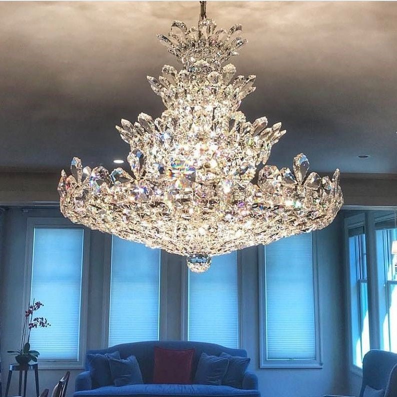 Luxury Empire Floral Crystal Chandelier - Zelno Lighting