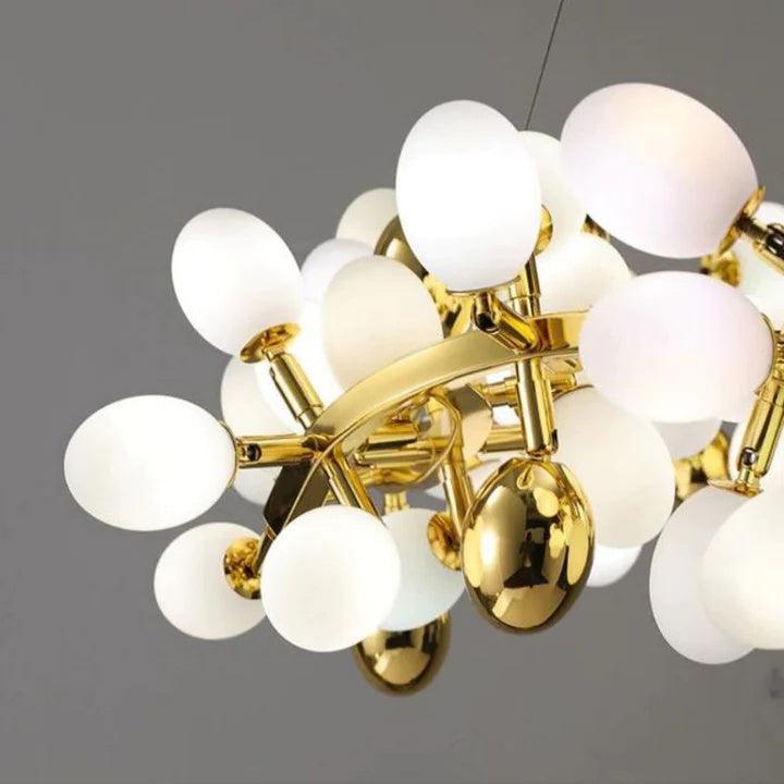 Luxury Escamoles Modern Linear Grape Chandelier - Zelno Lighting