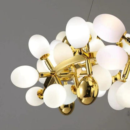 Luxury Escamoles Modern Linear Grape Chandelier - Zelno Lighting