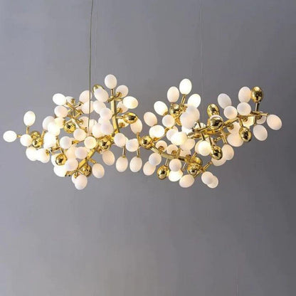 Luxury Escamoles Modern Linear Grape Chandelier - Zelno Lighting