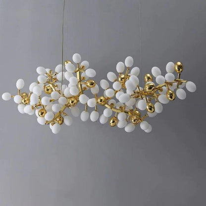 Luxury Escamoles Modern Linear Grape Chandelier - Zelno Lighting