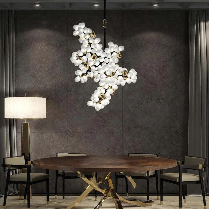 Luxury Escamoles Vertical Grape Chandelier - Zelno Lighting