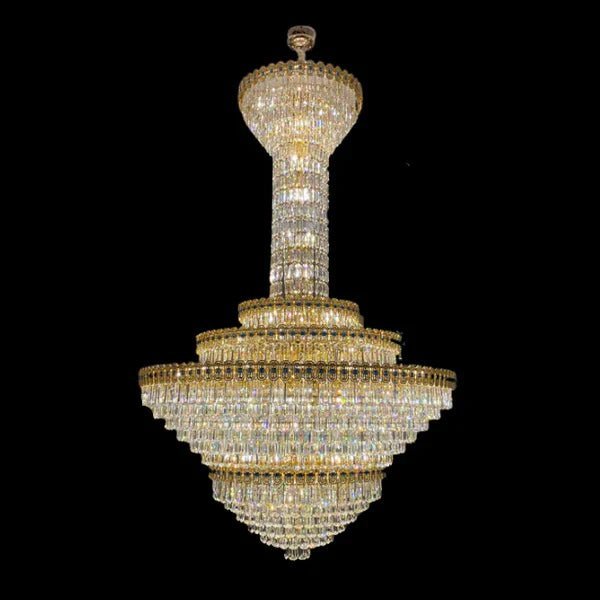 Luxury Extra Large Conical Funnel Crystal Chandelier - Zelno Lighting